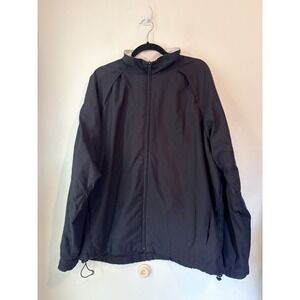 Nike Golf Full Zip Windbreaker Black Mesh lined Mens‎ XL Performance
